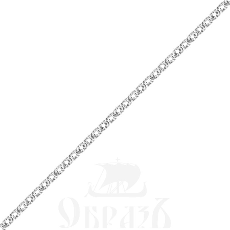 цепь плетение "тройной ромб" с алмазной огранкой серебро 925 пробы (арт. 9065080)